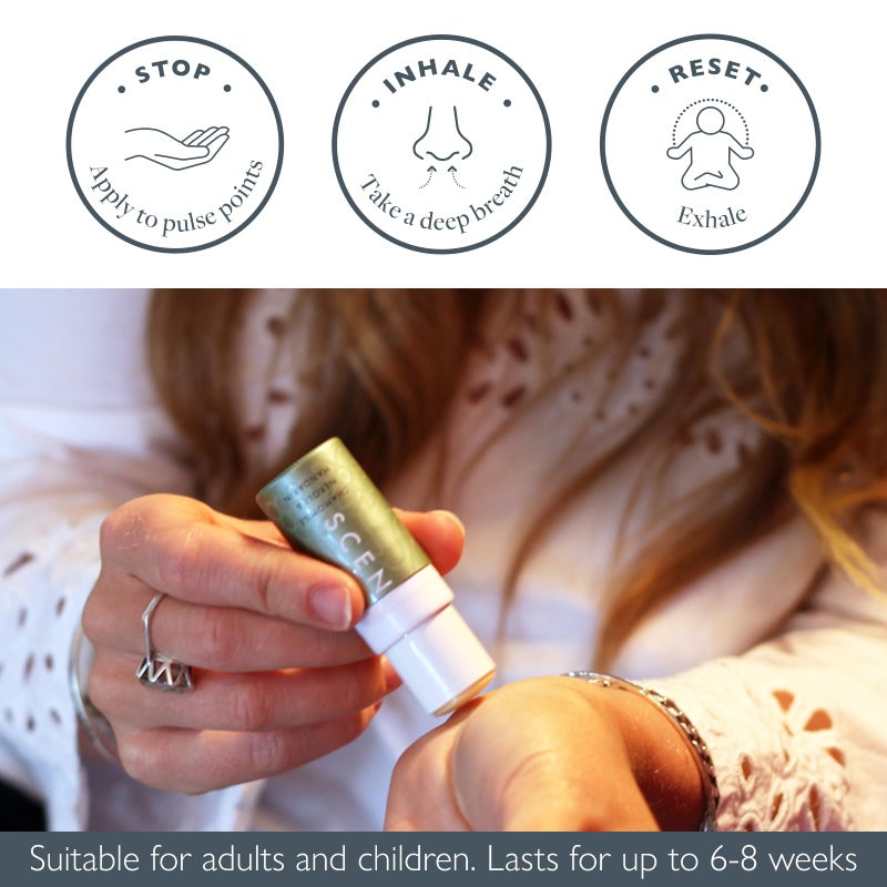 Scentered Aromatherapy Stress Relief Balm Stick - De Stress Essential Oil Roll On Calm Carry for Relaxation - Natural Stress Reliever - Chamomile, Cedarwood, Rosemary - Destress Gifts for Women - Image 5